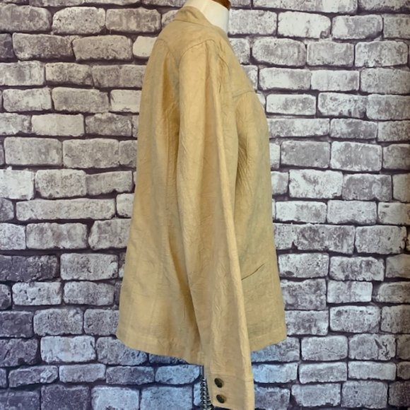Chico's Size XL Tan Button Down Jacket - Picture 8 of 12